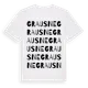 White t-shirt med Grausne ordlek t-shirt