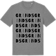 Mid Heather Gray t-shirt med Grinds ordlek t-shirt