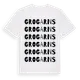 White t-shirt med Grogarns ordlek t-shirt