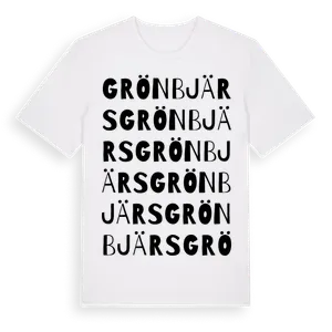 Grönbjärs ordlek t-shirt – ekologisk bomull t-shirt från Pinshirt