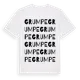 White t-shirt med Grumpe ordlek t-shirt