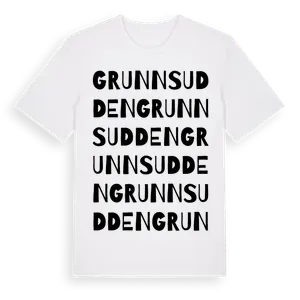 Grunnsudden ordlek t-shirt – ekologisk bomull t-shirt från Pinshirt