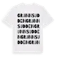 White t-shirt med Grunnsudden ordlek t-shirt