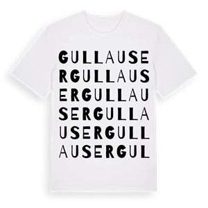 Gullauser ordlek t-shirt – ekologisk bomull t-shirt från Pinshirt