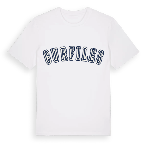 Gurfiles college t-shirt – ekologisk bomull t-shirt från Pinshirt