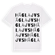White t-shirt med Häglajvs ordlek t-shirt