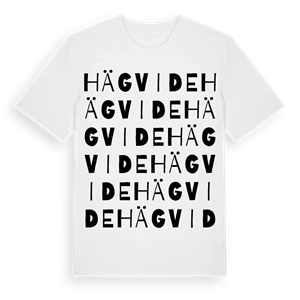 Hägvide ordlek t-shirt – ekologisk bomull t-shirt från Pinshirt