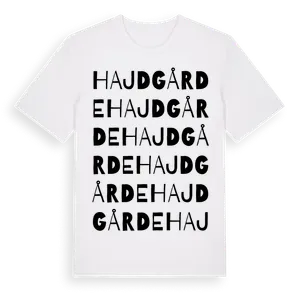 Hajdgårde ordlek t-shirt – ekologisk bomull t-shirt från Pinshirt