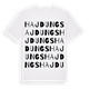 White t-shirt med Hajdungs ordlek t-shirt