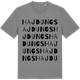Mid Heather Gray t-shirt med Hajdungs ordlek t-shirt