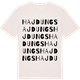 Vintage White t-shirt med Hajdungs ordlek t-shirt