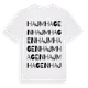 White t-shirt med Hajmhagen ordlek t-shirt
