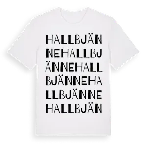 Hallbjänne ordlek t-shirt – ekologisk bomull t-shirt från Pinshirt