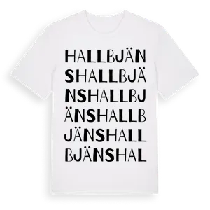 Hallbjäns ordlek t-shirt – ekologisk bomull t-shirt från Pinshirt