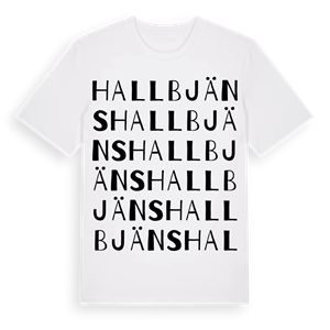 Hallbjäns ordlek t-shirt – ekologisk bomull t-shirt från Pinshirt