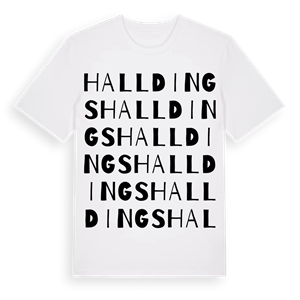 Halldings ordlek t-shirt – ekologisk bomull t-shirt från Pinshirt