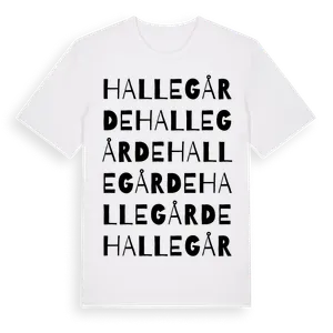 Hallegårde ordlek t-shirt – ekologisk bomull t-shirt från Pinshirt