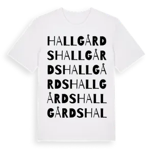 Hallgårds ordlek t-shirt – ekologisk bomull t-shirt från Pinshirt