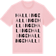 Pink Cotton t-shirt med Hallinge ordlek t-shirt