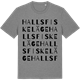 Mid Heather Gray t-shirt med Halls Fiskeläge ordlek t-shirt