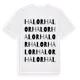 White t-shirt med Halor ordlek t-shirt