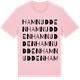 Pink Cotton t-shirt med Hamnudden ordlek t-shirt