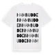 White t-shirt med Hamnudden ordlek t-shirt