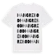 White t-shirt med Hangrebod ordlek t-shirt