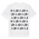 White t-shirt med Hau ordlek t-shirt