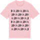 Pink Cotton t-shirt med Hau ordlek t-shirt