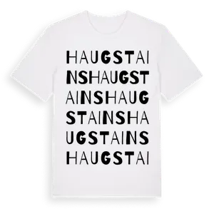 Haugstains ordlek t-shirt – ekologisk bomull t-shirt från Pinshirt