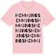 Pink Cotton t-shirt med Hemmungs ordlek t-shirt