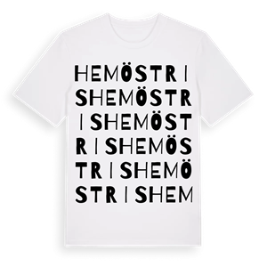 Hemöstris ordlek t-shirt – ekologisk bomull t-shirt från Pinshirt