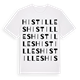 White t-shirt med Histilles ordlek t-shirt