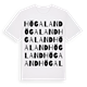 White t-shirt med Högaland ordlek t-shirt