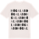 Vintage White t-shirt med Högaland ordlek t-shirt