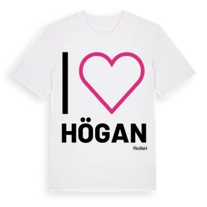 Jag älskar Högan t-shirt stort tryck – ekologisk bomull t-shirt från Pinshirt