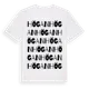White t-shirt med Högan ordlek t-shirt
