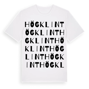 Högklint ordlek t-shirt – ekologisk bomull t-shirt från Pinshirt