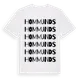 White t-shirt med Hommunds ordlek t-shirt