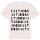 Vintage White t-shirt med Hultungs ordlek t-shirt
