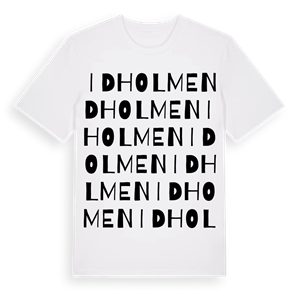 Idholmen ordlek t-shirt – ekologisk bomull t-shirt från Pinshirt