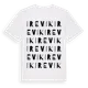 White t-shirt med Irevik ordlek t-shirt