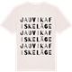 Vintage White t-shirt med Jauvika fiskeläge ordlek t-shirt