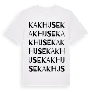 Kakhuse ordlek t-shirt – ekologisk bomull t-shirt från Pinshirt