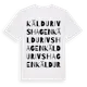 White t-shirt med Käldurivshagen ordlek t-shirt