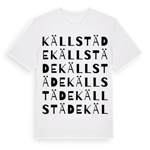 Källstäde ordlek t-shirt – ekologisk bomull t-shirt från Pinshirt