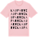Pink Cotton t-shirt med Kauparve ordlek t-shirt