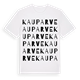 White t-shirt med Kauparve ordlek t-shirt
