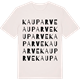 Vintage White t-shirt med Kauparve ordlek t-shirt